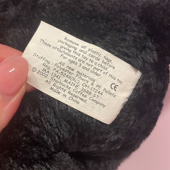 Starbucks 2002 Halloween 10" Inch Bearista Bear in Black Cat Meow Costume EUC - Picture 9 of 11